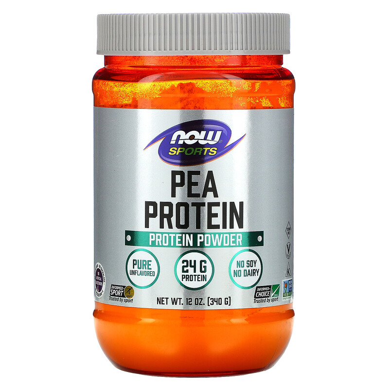 Now Foods, Sports, Pea Protein, Pure Unflavored, 12 oz (340 g) iHerb