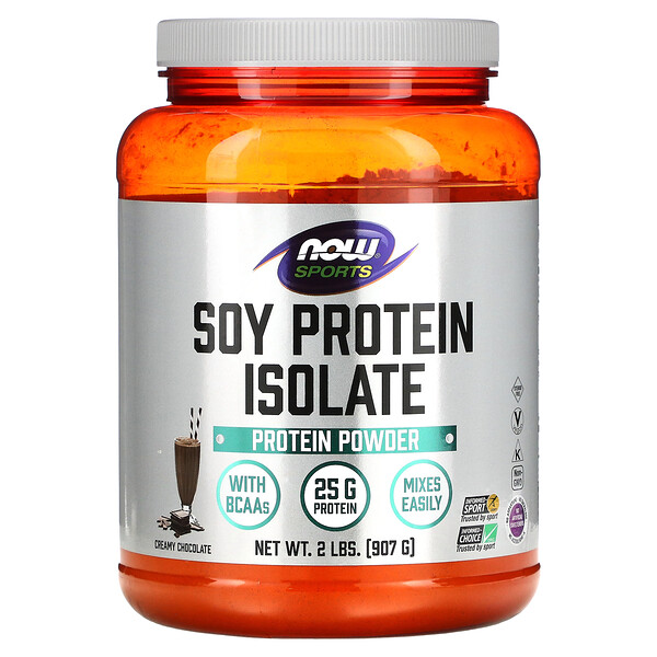 NOW Foods, Sports, Soy Protein Isolate, Creamy Chocolate, 2 lbs (907 g)