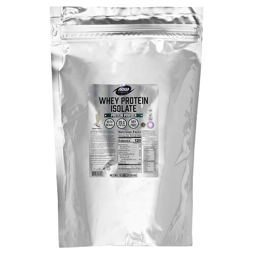 NOW Foods, Sports, Whey Protein Isolate, Creamy Vanilla, 10 lbs (4.54 kg)