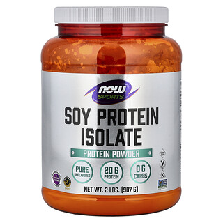 NOW Foods, Sports, isolat de protéines de soja, naturel non aromatisé, 2 lb (907 g)