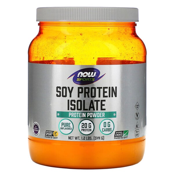 Now Foods, Sports, Soy Protein Isolate, Unflavored, 1.2 lbs (544 g)