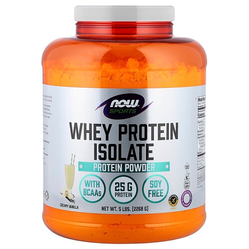 NOW Foods, Sport, vassleproteinisolat, krämig vanilj, 5 lbs. (2 268 g)
