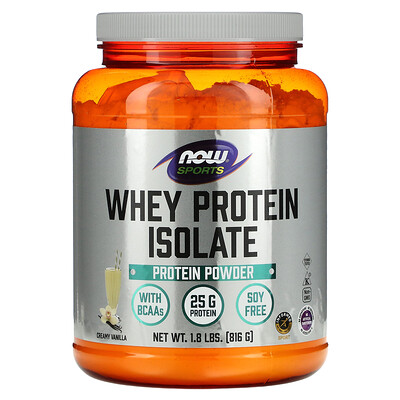 

NOW Foods Sports Whey Protein Isolate Creamy Vanilla 1.8 lbs (816 g)