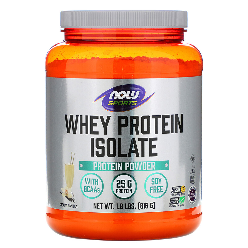 Now Foods, Sports, Whey Protein Isolate, Creamy Vanilla, 1.8 lbs (816 g