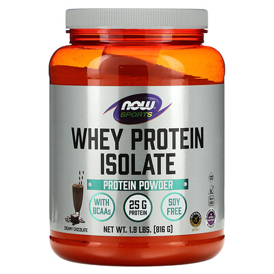 NOW Foods Sports Whey Protein Isolate Creamy Chocolate 1.8 lbs (816 g)
