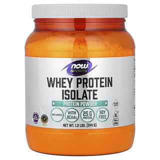 NOW Foods, Sports, изолят сывороточного протеина, без добавок, 544 г (1,2 фунта)