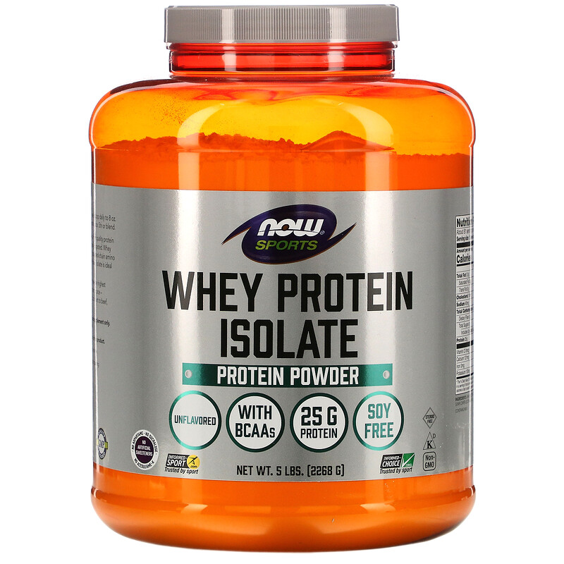 Now Foods, Sports, Whey Protein Isolate, Unflavored, 5 lbs (2,268 g