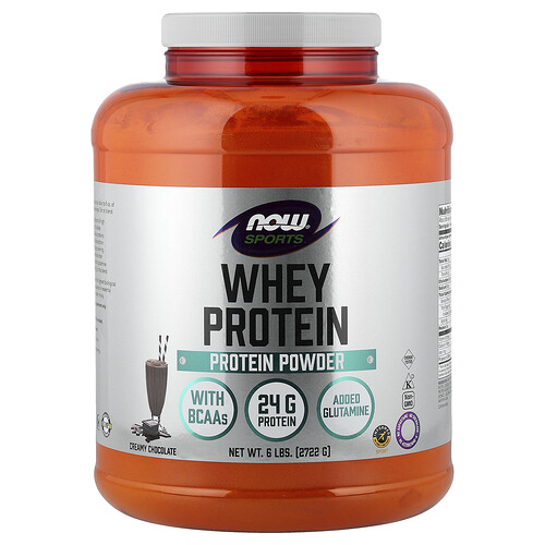 NOW Foods, Sports, Whey Protein, Creamy Chocolate, 6 lbs (2,722 g)