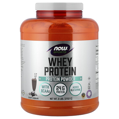 NOW Foods, Vassleprotein, krämig choklad, 2 722 g