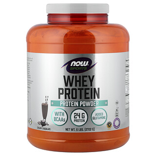 NOW Foods, Protéines de lactosérum, Chocolat crémeux, 2722 g