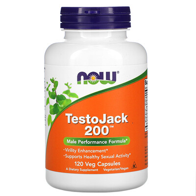

NOW Foods TestoJack 200 120 растительных капсул