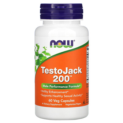 

NOW Foods TestoJack 200 60 вегетарианских капсул
