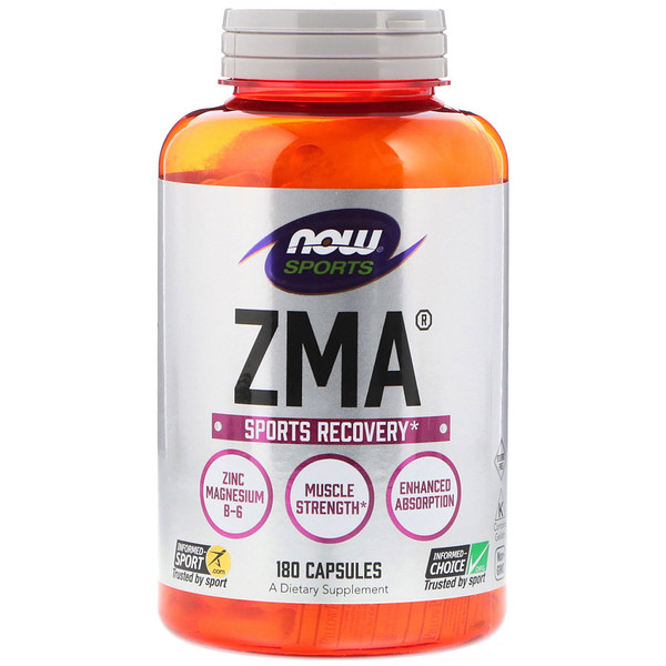 Now Foods, Sports, ZMA, Sports Recovery, 180 Capsules - IHerb