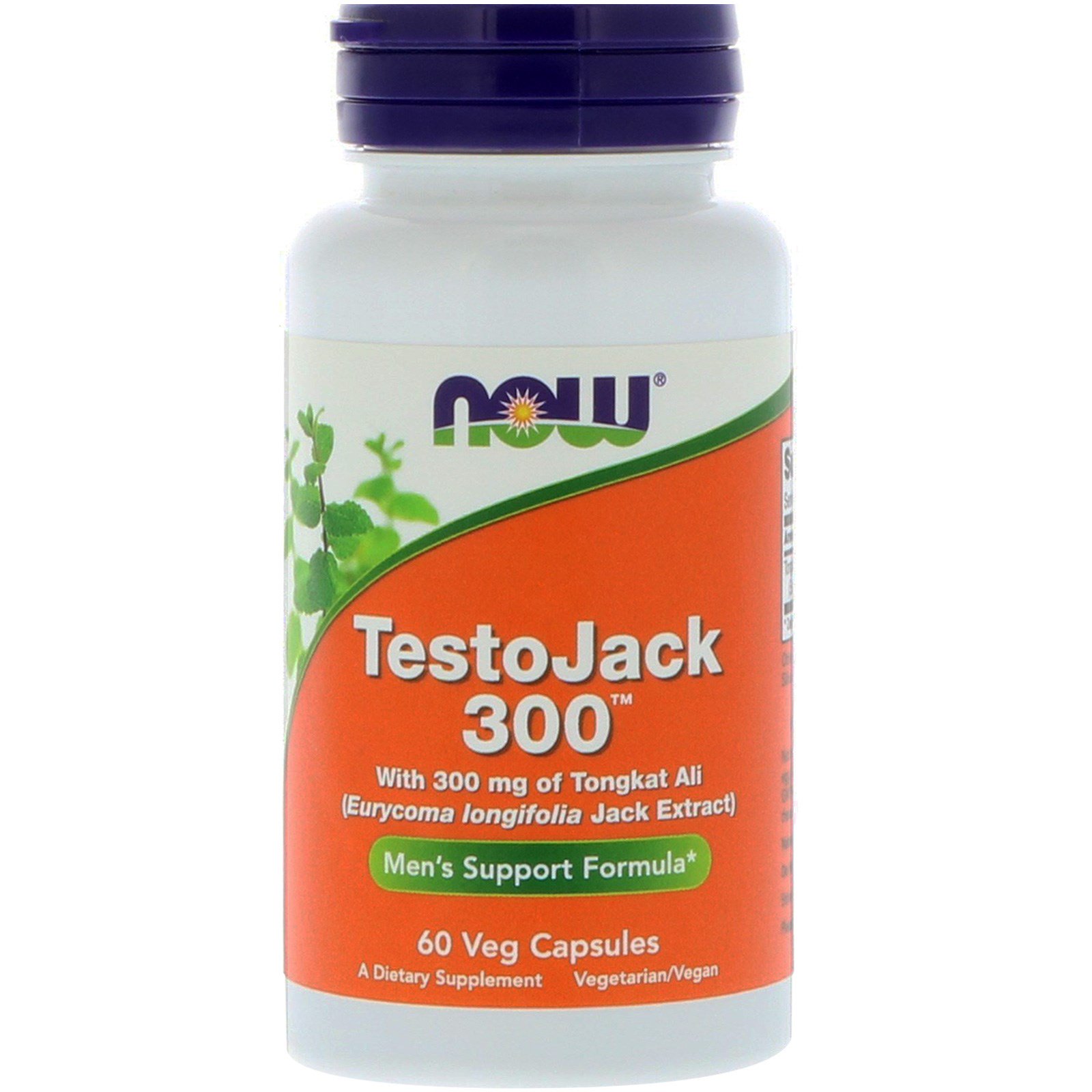 Now Foods, TestoJack 300, 300 мг, 60 вегетарианских капсул