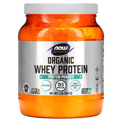 Sports, Organic Whey Protein, Natural Unflavored, 1 lb (454 g)