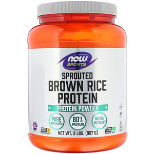 Отзывы о Now Foods, Sports, Sprouted Brown Rice Protein, Unflavored, 2 lbs (907 g)