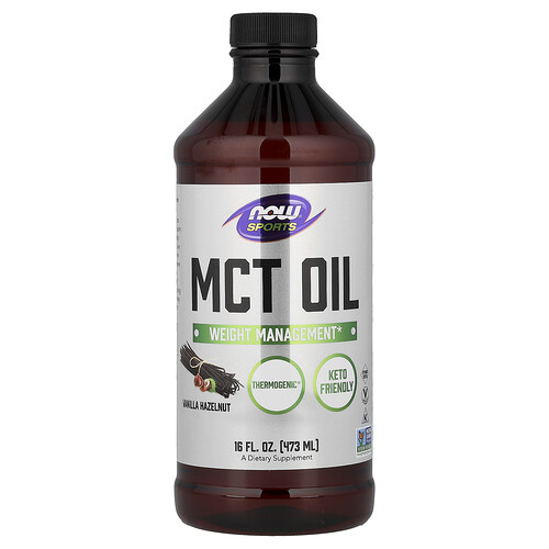 Now Foods Sports, MCT Oil, Vanilla Hazelnut, 16 fl oz (473 ml)