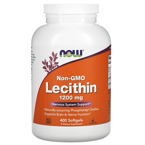 Отзывы о Now Foods, Non-GMO Lecithin, 1,200 mg, 400 Softgels