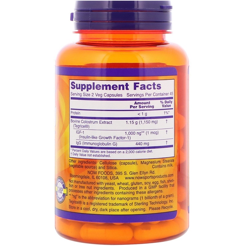 Now Foods, Sports, Recovery Factors with IGF1, 90 Veg Capsules iHerb