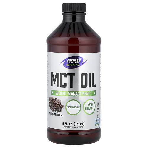 Now Foods Sports, MCT Oil, Chocolate Mocha, 16 fl oz (473 ml)