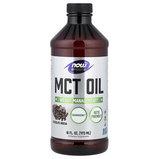 NOW Foods, Sukan, Minyak MCT, Moka Coklat, 473 ml