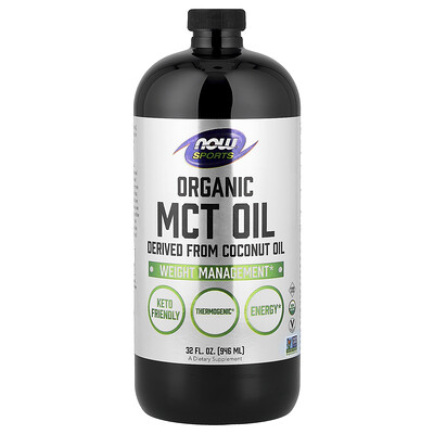 NOW Foods, Sports, Aceite de MCT orgánico, 946 ml (32 oz. líq.)