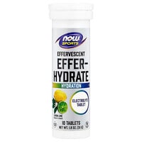 NOW Foods, Deporte, Efer-Hydrate, lima de limón, 10 comprimidos, 51 g (1,8 onzas)