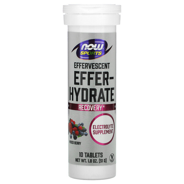 Sports, Effer-Hydrate, Mixed Berry, 10 Tablets, 1.8 oz (51 g)