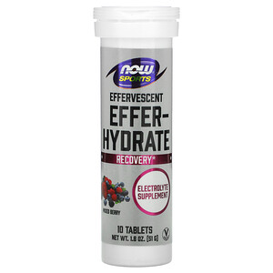 Отзывы о Now Foods, Sports, Effer-Hydrate, Mixed Berry, 10 Tablets, 1.8 oz (51 g)