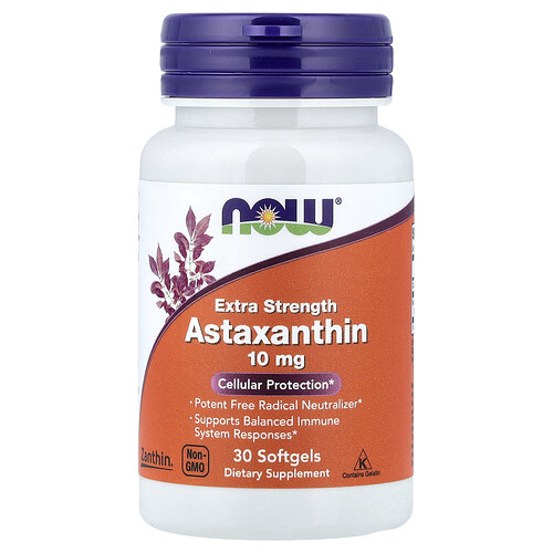 ナウフーズ NOW Foods, アスタキサンチン、 10 mg、 30ソフトジェル
