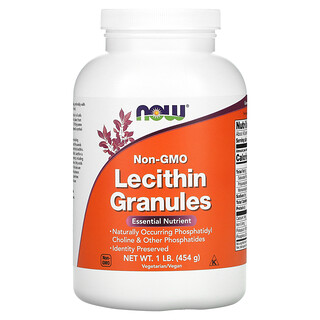 Now Foods, Lecithin Granules, Non-GMO, Lecithin-Granulat, GMO-frei, 454 g (1 lbs.)