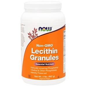 Now Foods, Гранулы лецитина, Без ГМО, 2 фунта (907 г)