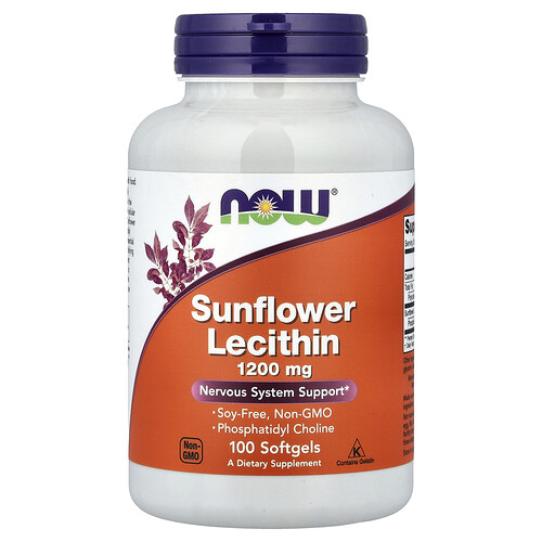 NOW Foods サンフラワーレシチン 1,200mg ソフトジェル100粒