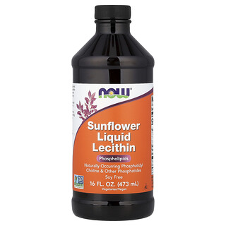 NOW Foods, Ayçiçeği Sıvı Lesitini, 16 fl oz (473 ml)