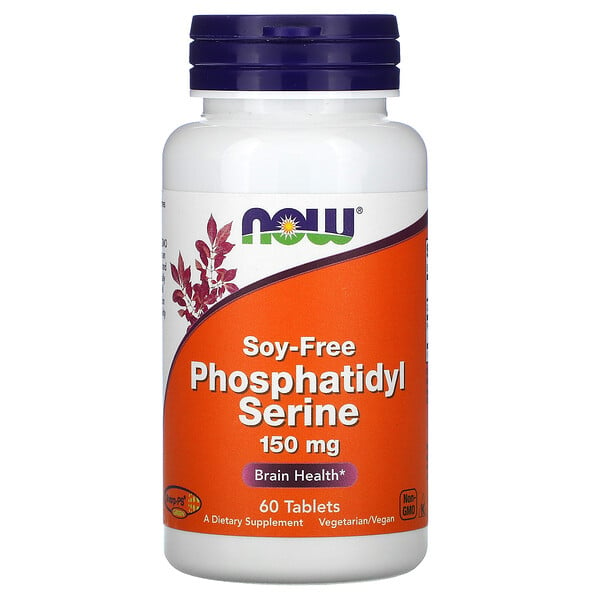 Now Foods, Phosphatidyl Serine, Soy-Free, 150 mg, 60 Tablets