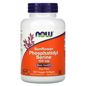 Отзывы о Now Foods, Sunflower Phosphatidyl Serine, 100 mg, 120 Veggie Softgels