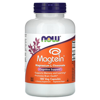 NOW Foods, Magtein, 180 Veg Capsules