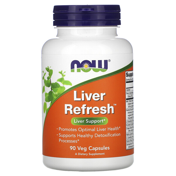 Now Foods, Liver Refresh, Unterstützung der Leber, 90 pflanzliche Kapseln