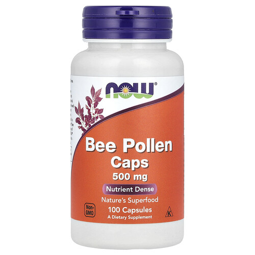 Now Foods Bee Pollen Caps, 500 mg, 100 Capsules