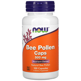 Now Foods, Capsules de pollen d'abeille, 500 mg, 100 capsules