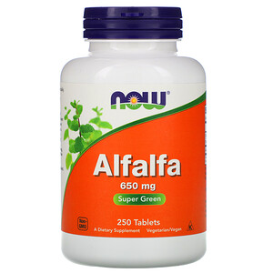 Now Foods, Alfalfa, 650 mg, 250 Tablets отзывы покупателей