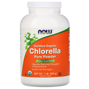 Now Foods, Certified Organic Chlorella, Pure Powder, 1 lb (454 g) отзывы покупателей