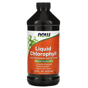 Now Foods, Liquid Chlorophyll, Mint Flavor, 16 fl oz (473 ml) отзывы
