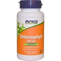 Now Foods, Chlorophyll, 100 mg, 90 Veggie Caps