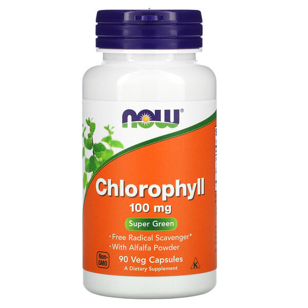 NOW Foods, Chlorophyll, 100 mg, 90 pflanzliche Kapseln