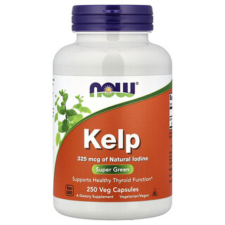 NOW Foods, Tare, 325 mcg, 250 vegetabilske kapsler