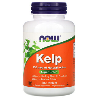 Now Foods, Kelp, 150 mcg, 200 comprimidos