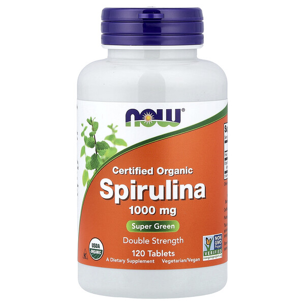 NOW Foods Spirulina, 1,000 mg, 120 Tablets