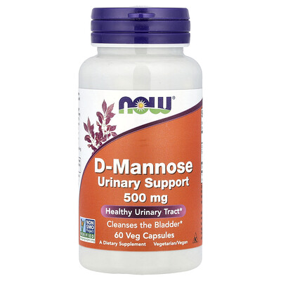 Product Image for NOW Foods, D-Mannose, 500 mg, 60 Veg Capsules