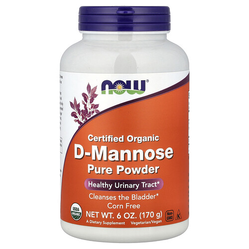 NOW Foods, Certified Organic D-Mannose Pure Powder, 6 oz (170 g)